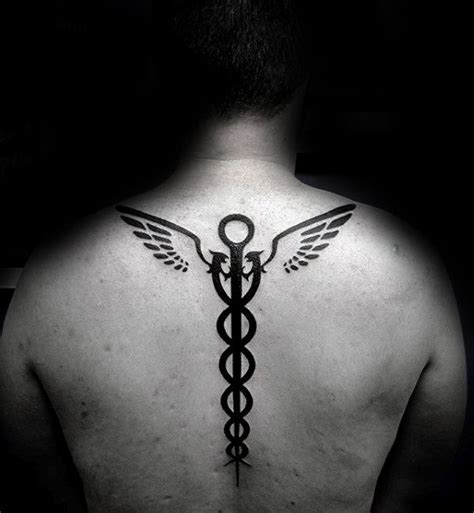 hermes caduceus tattoo|60 Caduceus Tattoo Designs for Men .